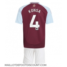 Maillot de football Réplique Aston Villa Ezri Konsa #4 Domicile Enfant 2024-25 Manche Courte (+ Pantalon court)