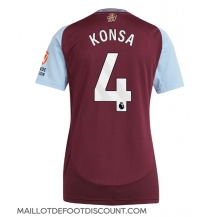 Maillot de football Réplique Aston Villa Ezri Konsa #4 Domicile Femme 2024-25 Manche Courte