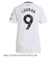 Maillot de football Réplique Aston Villa Jhon Duran #9 Extérieur Femme 2024-25 Manche Courte