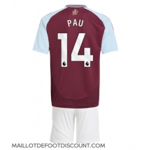 Maillot de football Réplique Aston Villa Pau Torres #14 Domicile Enfant 2024-25 Manche Courte (+ Pantalon court)