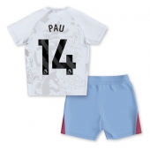 Maillot de football Réplique Aston Villa Pau Torres #14 Extérieur Enfant 2023-24 Manche Courte (+ Pantalon court)