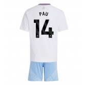 Maillot de football Réplique Aston Villa Pau Torres #14 Extérieur Enfant 2024-25 Manche Courte (+ Pantalon court)