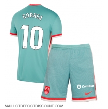 Maillot de football Réplique Atletico Madrid Angel Correa #10 Extérieur Enfant 2024-25 Manche Courte (+ Pantalon court)