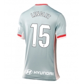 Maillot de football Réplique Atletico Madrid Clement Lenglet #15 Extérieur Femme 2024-25 Manche Courte