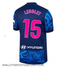 Maillot de football Réplique Atletico Madrid Clement Lenglet #15 Troisième 2024-25 Manche Courte