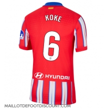 Maillot de football Réplique Atletico Madrid Koke #6 Domicile 2024-25 Manche Courte