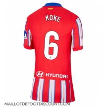 Maillot de football Réplique Atletico Madrid Koke #6 Domicile Femme 2024-25 Manche Courte