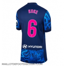 Maillot de football Réplique Atletico Madrid Koke #6 Troisième Femme 2024-25 Manche Courte