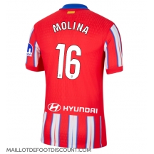 Maillot de football Réplique Atletico Madrid Nahuel Molina #16 Domicile 2024-25 Manche Courte