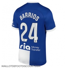 Maillot de football Réplique Atletico Madrid Pablo Barrios #24 Extérieur 2023-24 Manche Courte