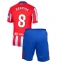 Maillot de football Réplique Atletico Madrid Pablo Barrios #8 Domicile Enfant 2024-25 Manche Courte (+ Pantalon court)