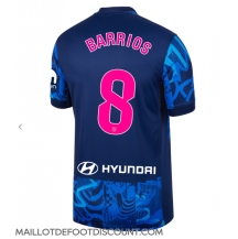 Maillot de football Réplique Atletico Madrid Pablo Barrios #8 Troisième 2024-25 Manche Courte