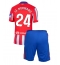 Maillot de football Réplique Atletico Madrid Robin Le Normand #24 Domicile Enfant 2024-25 Manche Courte (+ Pantalon court)