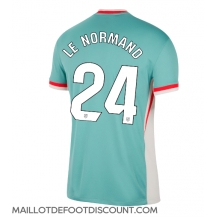 Maillot de football Réplique Atletico Madrid Robin Le Normand #24 Extérieur 2024-25 Manche Courte