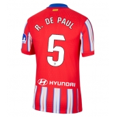 Maillot de football Réplique Atletico Madrid Rodrigo De Paul #5 Domicile 2024-25 Manche Courte