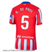 Maillot de football Réplique Atletico Madrid Rodrigo De Paul #5 Domicile 2024-25 Manche Courte