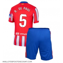 Maillot de football Réplique Atletico Madrid Rodrigo De Paul #5 Domicile Enfant 2024-25 Manche Courte (+ Pantalon court)