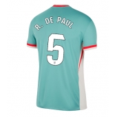 Maillot de football Réplique Atletico Madrid Rodrigo De Paul #5 Extérieur 2024-25 Manche Courte