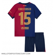 Maillot de football Réplique Barcelona Andreas Christensen #15 Domicile Enfant 2024-25 Manche Courte (+ Pantalon court)