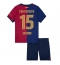 Maillot de football Réplique Barcelona Andreas Christensen #15 Domicile Enfant 2024-25 Manche Courte (+ Pantalon court)