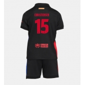 Maillot de football Réplique Barcelona Andreas Christensen #15 Extérieur Enfant 2024-25 Manche Courte (+ Pantalon court)