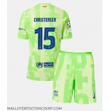 Maillot de football Réplique Barcelona Andreas Christensen #15 Troisième Enfant 2024-25 Manche Courte (+ Pantalon court)