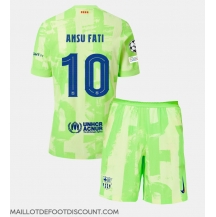 Maillot de football Réplique Barcelona Ansu Fati #10 Troisième Enfant 2024-25 Manche Courte (+ Pantalon court)