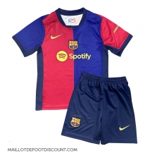 Maillot de football Réplique Barcelona Domicile Enfant 2024-25 Manche Courte (+ Pantalon court)