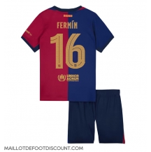 Maillot de football Réplique Barcelona Fermin Lopez #16 Domicile Enfant 2024-25 Manche Courte (+ Pantalon court)