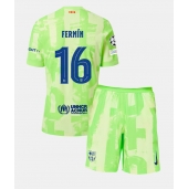 Maillot de football Réplique Barcelona Fermin Lopez #16 Troisième Enfant 2024-25 Manche Courte (+ Pantalon court)