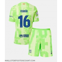 Maillot de football Réplique Barcelona Fermin Lopez #16 Troisième Enfant 2024-25 Manche Courte (+ Pantalon court)