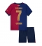 Maillot de football Réplique Barcelona Ferran Torres #7 Domicile Enfant 2024-25 Manche Courte (+ Pantalon court)