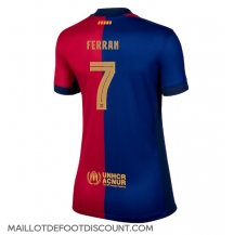 Maillot de football Réplique Barcelona Ferran Torres #7 Domicile Femme 2024-25 Manche Courte