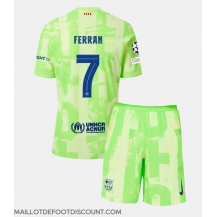 Maillot de football Réplique Barcelona Ferran Torres #7 Troisième Enfant 2024-25 Manche Courte (+ Pantalon court)