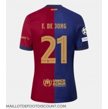 Maillot de football Réplique Barcelona Frenkie de Jong #21 Domicile 2024-25 Manche Courte