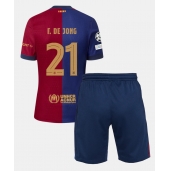 Maillot de football Réplique Barcelona Frenkie de Jong #21 Domicile Enfant 2024-25 Manche Courte (+ Pantalon court)