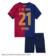 Maillot de football Réplique Barcelona Frenkie de Jong #21 Domicile Enfant 2024-25 Manche Courte (+ Pantalon court)