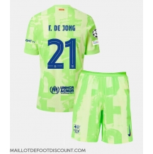 Maillot de football Réplique Barcelona Frenkie de Jong #21 Troisième Enfant 2024-25 Manche Courte (+ Pantalon court)