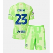 Maillot de football Réplique Barcelona Jules Kounde #23 Troisième Enfant 2024-25 Manche Courte (+ Pantalon court)