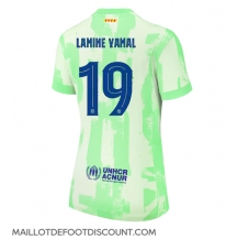 Maillot de football Réplique Barcelona Lamine Yamal #19 Troisième Femme 2024-25 Manche Courte