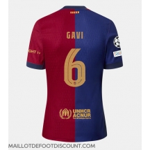 Maillot de football Réplique Barcelona Paez Gavi #6 Domicile 2024-25 Manche Courte