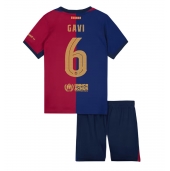 Maillot de football Réplique Barcelona Paez Gavi #6 Domicile Enfant 2024-25 Manche Courte (+ Pantalon court)