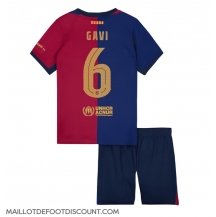 Maillot de football Réplique Barcelona Paez Gavi #6 Domicile Enfant 2024-25 Manche Courte (+ Pantalon court)