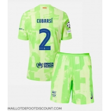 Maillot de football Réplique Barcelona Pau Cubarsi #2 Troisième Enfant 2024-25 Manche Courte (+ Pantalon court)