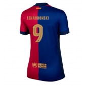 Maillot de football Réplique Barcelona Robert Lewandowski #9 Domicile Femme 2024-25 Manche Courte