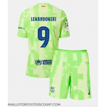 Maillot de football Réplique Barcelona Robert Lewandowski #9 Troisième Enfant 2024-25 Manche Courte (+ Pantalon court)