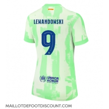 Maillot de football Réplique Barcelona Robert Lewandowski #9 Troisième Femme 2024-25 Manche Courte