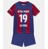 Maillot de football Réplique Barcelona Vitor Roque #19 Domicile Enfant 2023-24 Manche Courte (+ Pantalon court)