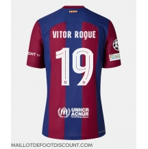 Maillot de football Réplique Barcelona Vitor Roque #19 Domicile Femme 2023-24 Manche Courte