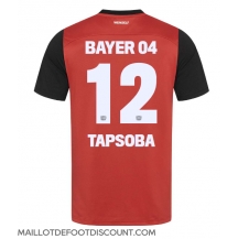 Maillot de football Réplique Bayer Leverkusen Edmond Tapsoba #12 Domicile 2024-25 Manche Courte